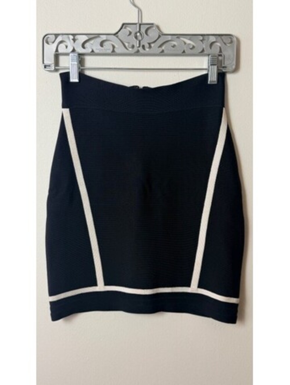 Herve Leger Black Bandage Luxury Bodycon Mini Skirt Size S